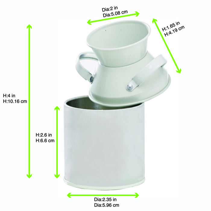 Mini lechera de metal 125ml A100mm - 6Uds