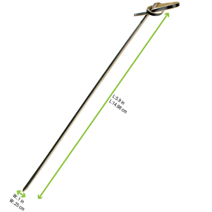 Pincho de bambú Loko negro 150mm - 100Uds