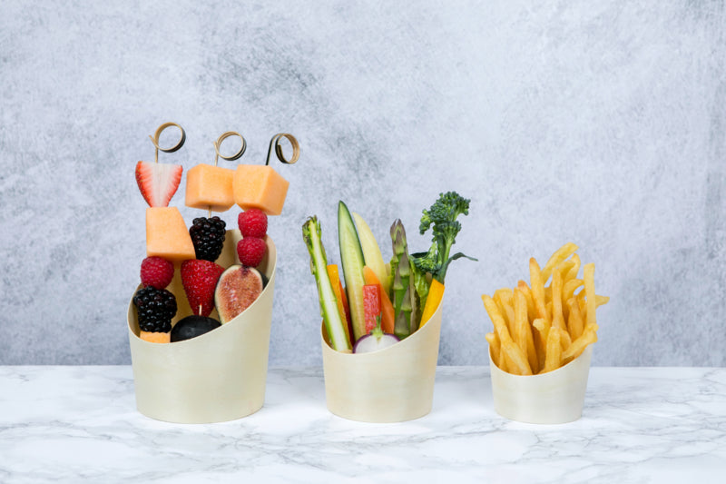 Pinchos de bambú Joyo Rond negros A180mm - 100Uds