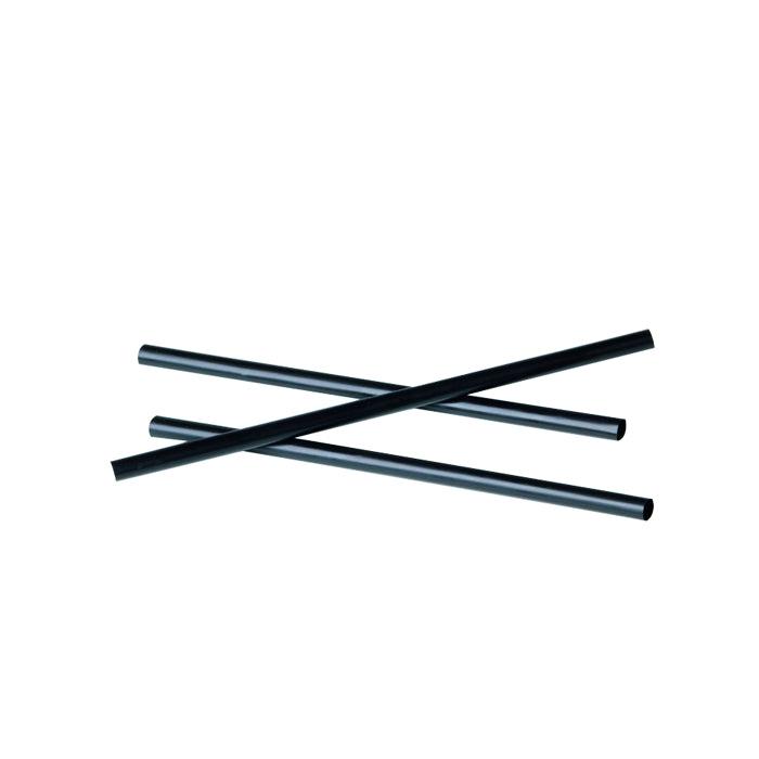 Mini pajita negra A125mm - 500Uds