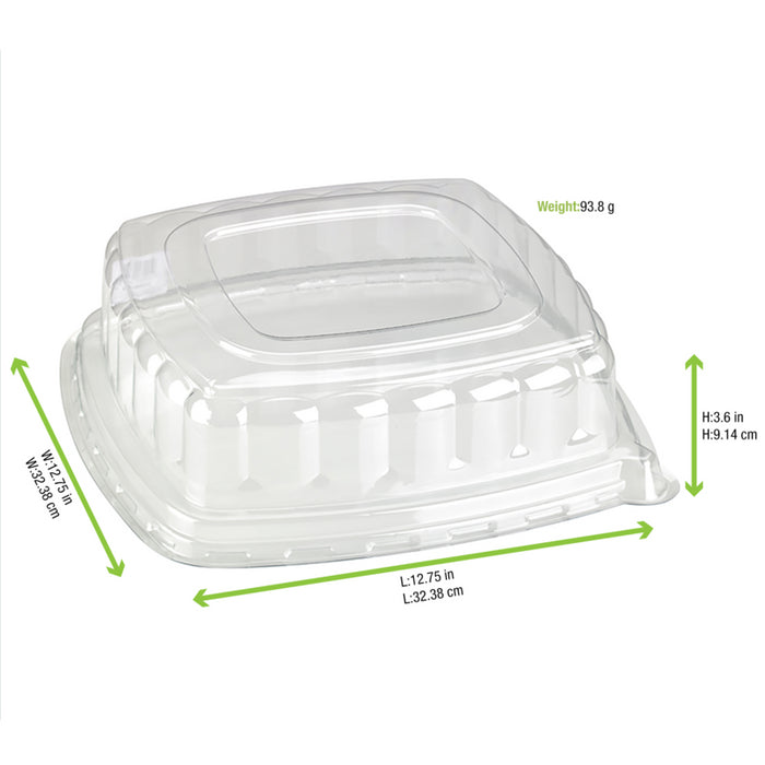 Tapa plana transparente PET para 210APUS318 318x318mm A85mm - 24Uds