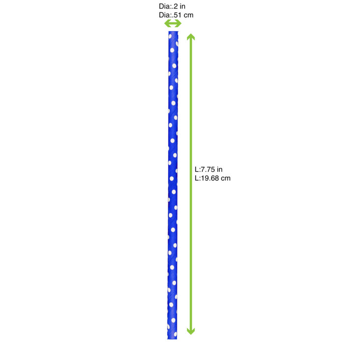 Pajita de papel azul A197mm - 500Uds