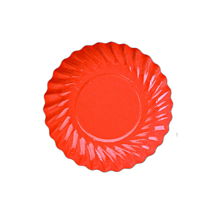 Platito de cartón doble cara naranja / limón Ø90mm - 200Uds