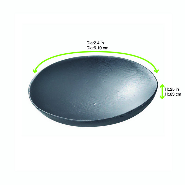 Mini plato de bambu negro Ø60mm - 24Uds