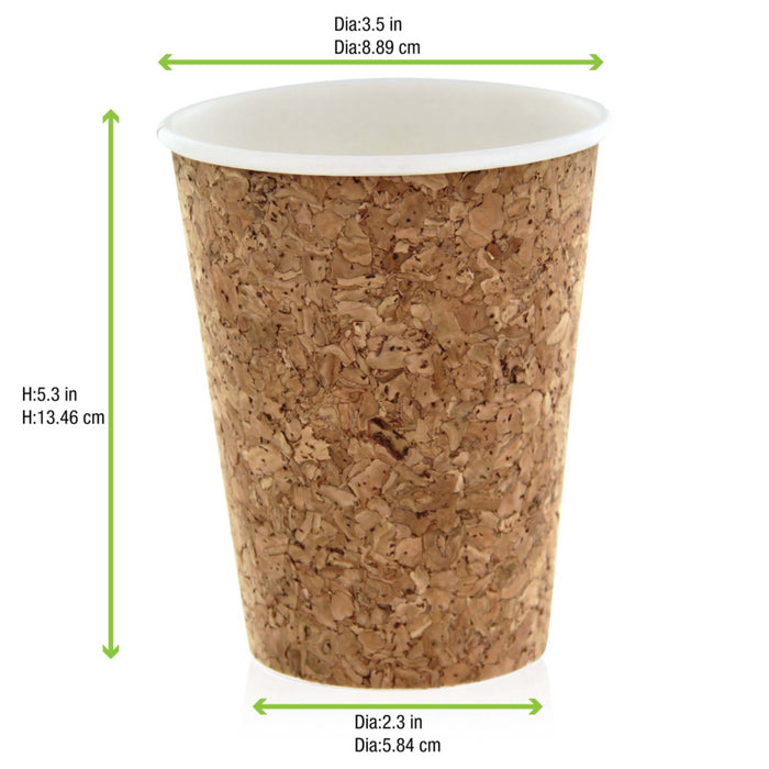 Vaso de cartón y corcho 470ml A136mm - 10Uds