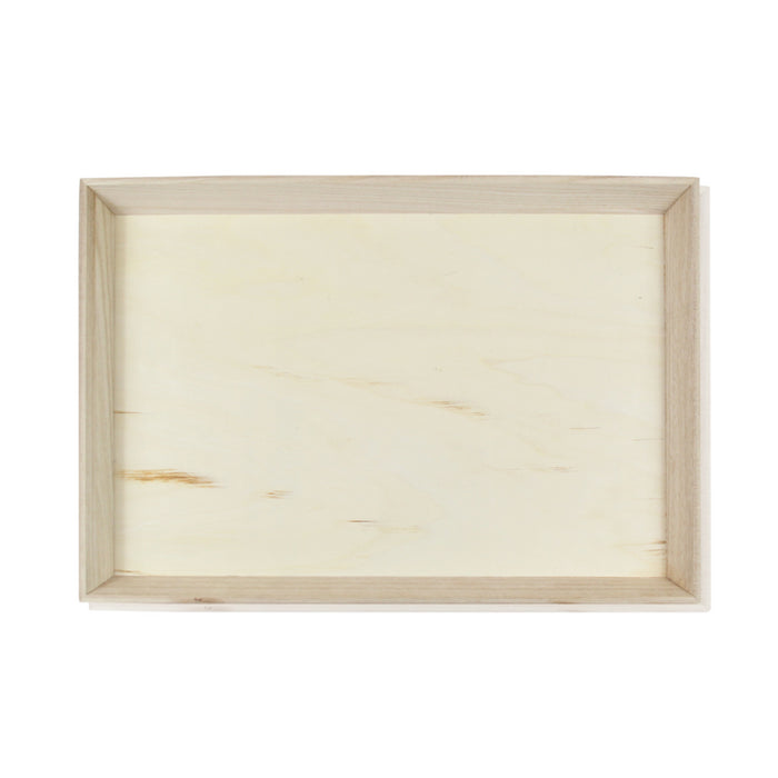 Bandeja rectangular de madera Noa 450x300mm A40mm - 10Uds