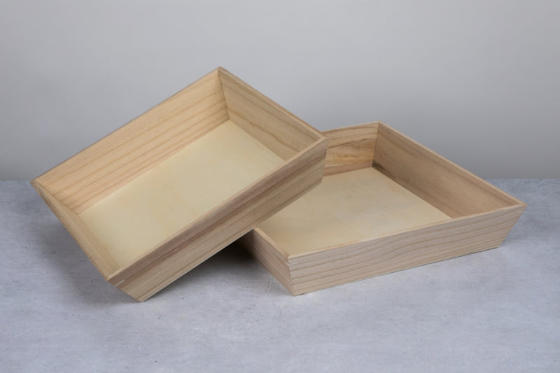Bandeja cuadrada de madera Noa 260x260mm A66mm - 10Uds