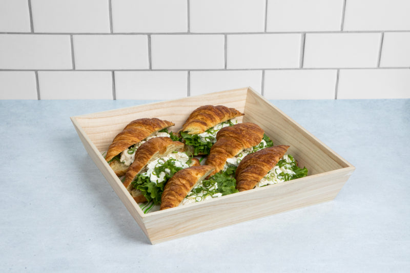 Bandeja cuadrada de madera Noa 260x260mm A66mm - 10Uds