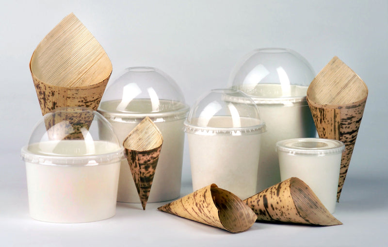 Cono de hoja de bambú 44ml A130mm - 100Uds