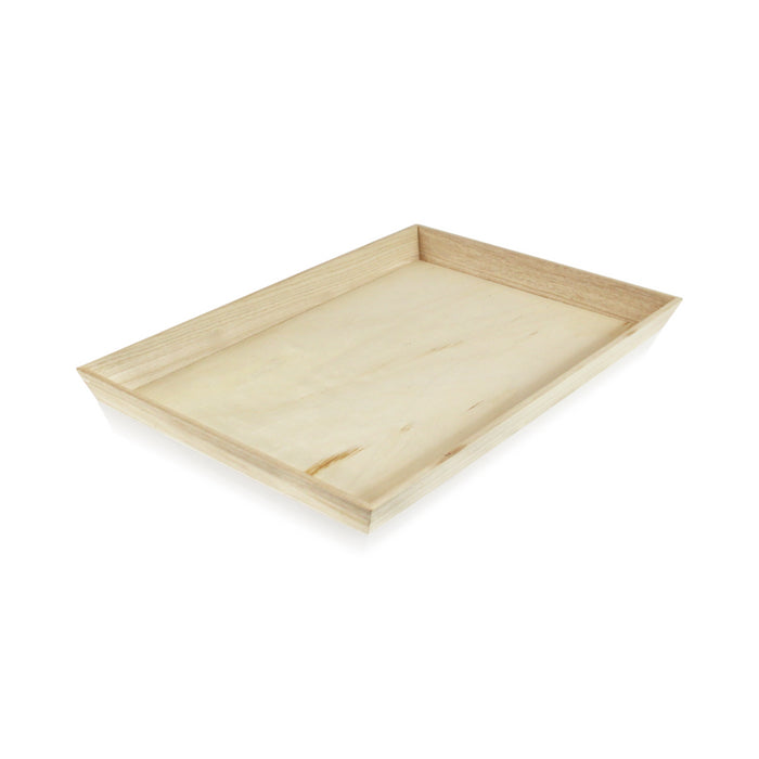 Bandeja rectangular de madera Noa 390x290mm A40mm - 10Uds