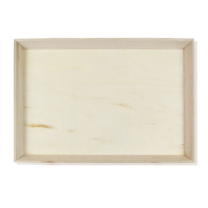 Bandeja rectangular de madera Noa 390x290mm A40mm - 10Uds