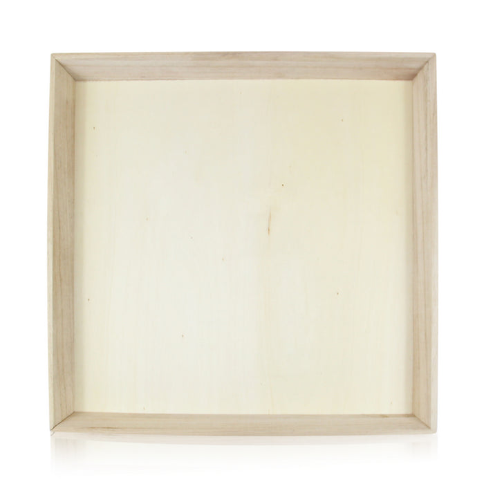 Bandeja cuadrada de madera Noa 390x390mm A40mm - 10Uds