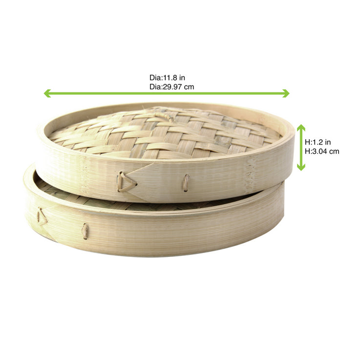 Tapa Maxi Cocedor plana tejida en bambú DIMYS Ø300mm A50mm - 2Uds