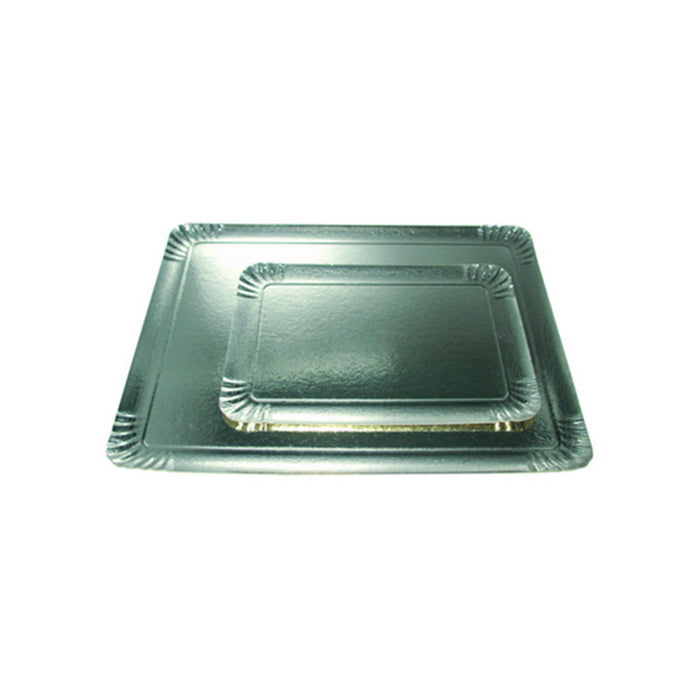 Bandeja doble cara plata (interior) y oro (exterior) 420x320mm - 100Uds