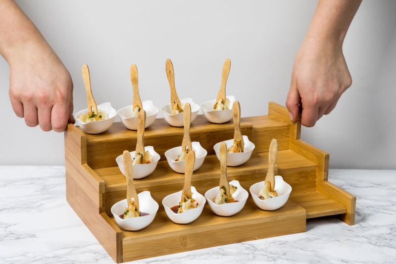 Suporte en bambú rectractable 265x232mm A120mm - 2Uds