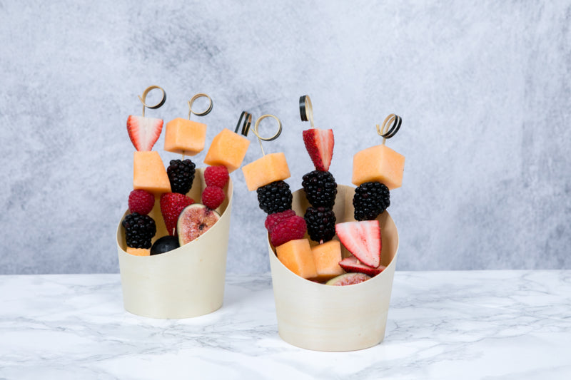 Vaso de madera inclinado 70ml A70mm - 25Uds