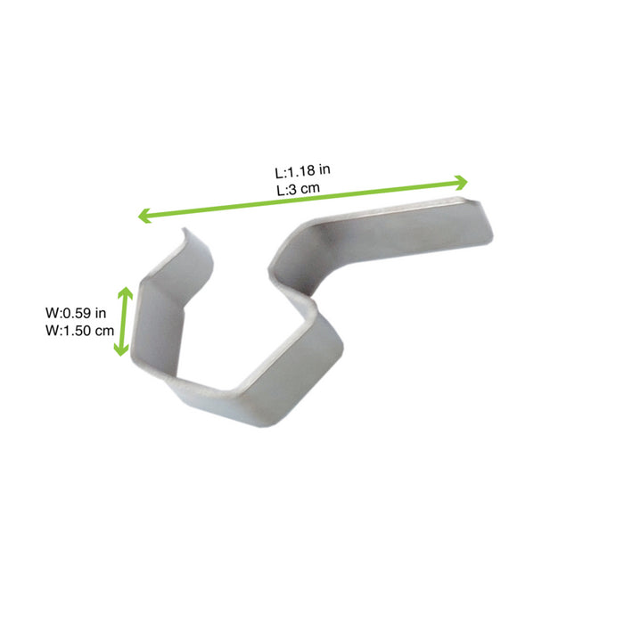 Clip de cierre de acero inoxidable para tarro WECK 30x15mm A1mm - 12Uds