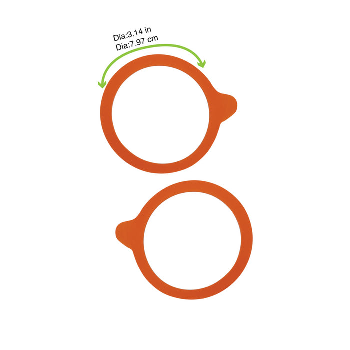 Sello hermético de conservación 80mm para tarro WECK naranja - 10Uds