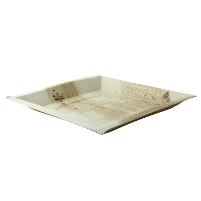 Plato cuadrado de hoja de palmera 250x250mm A25mm - 25Uds