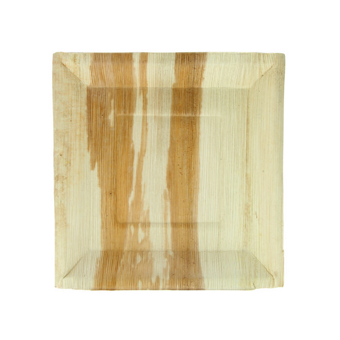 Plato cuadrado de hoja de palmera 250x250mm A25mm - 25Uds