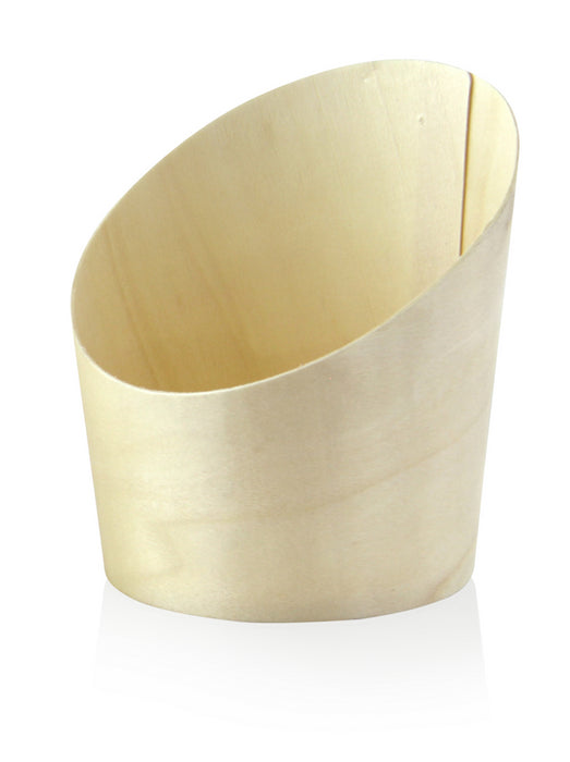 Vaso de madera inclinado 270ml A102mm - 25Uds