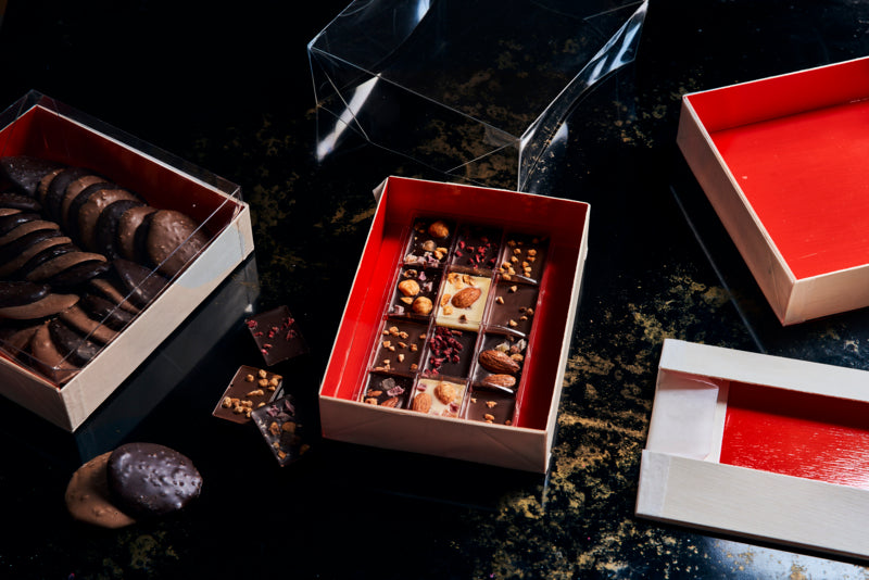 Caja de madera redonda para 9 macarrones 165x120mm A36mm - 100Uds