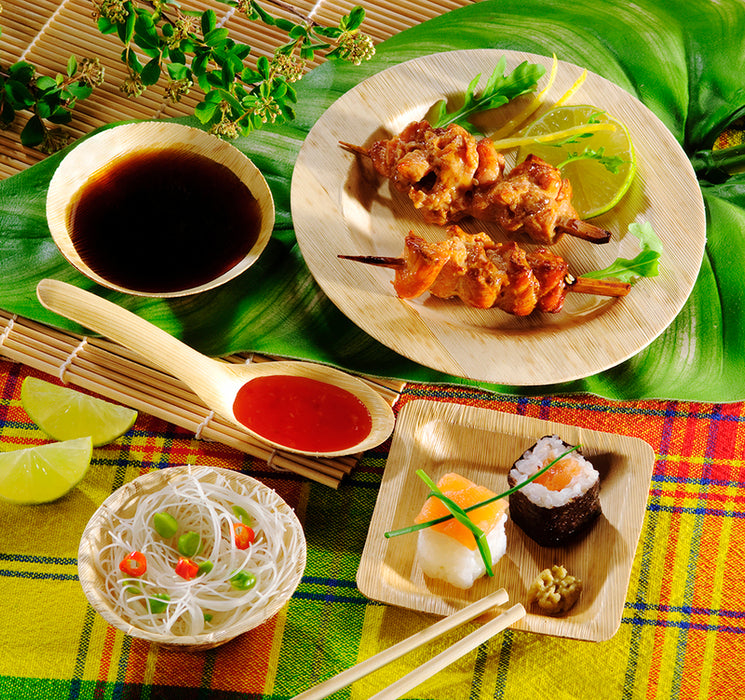 Cuenco para degustación en hoja de bambú ZEBRA 60ml Ø84mm A20mm - 50Uds