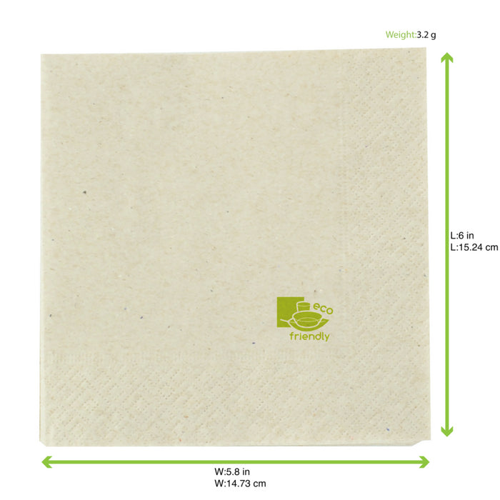 Servilletas de papel natural Eco-Friendly 2 capas: 300x300mm - 100Uds