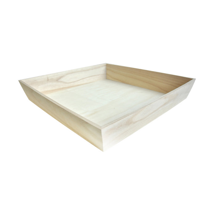 Bandeja cuadrada de madera Noa 390x390mm A66mm - 10Uds