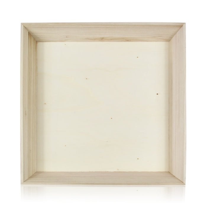 Bandeja cuadrada de madera Noa 390x390mm A66mm - 10Uds