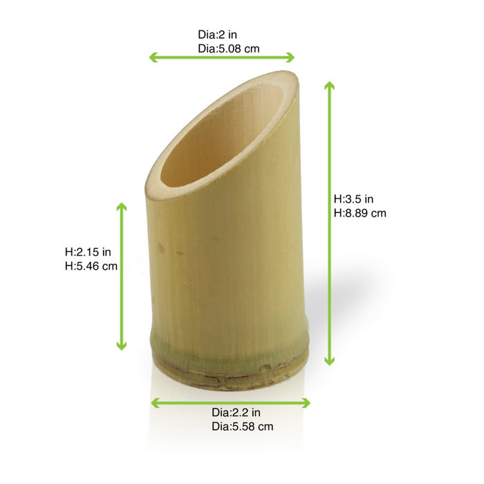 Mini vaso tubo de degustación de bambú ASAHI 60ml A90mm - 20Uds