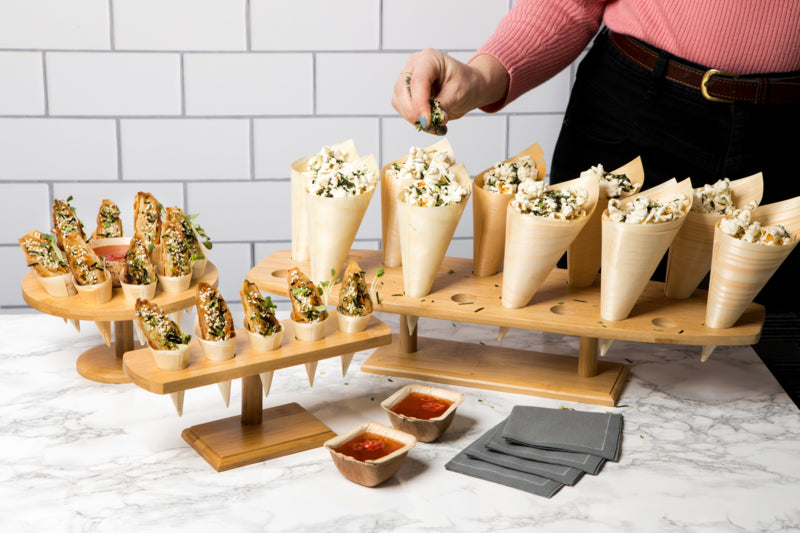 Cuenco cuadrado de hoja de palma 35ml 63x63mm A33mm - 50Uds