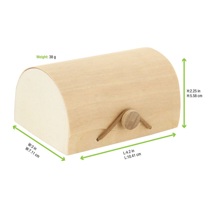 Mini caja de madera con lengüeta para 3 macarrones 110x80mm A55mm - 100Uds
