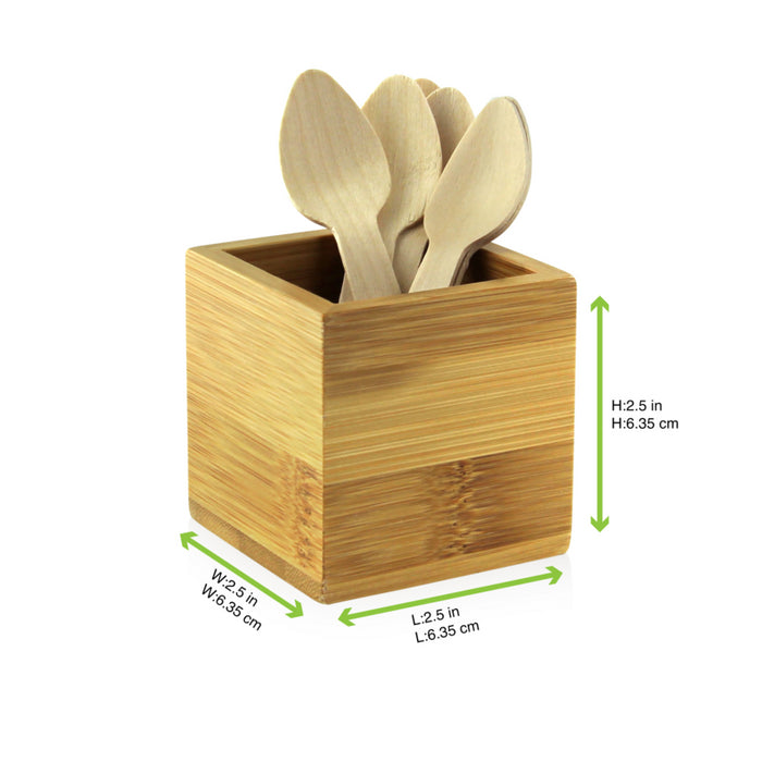 Soporte utensilios de bambu 60x60mm A60mm - 1Uds