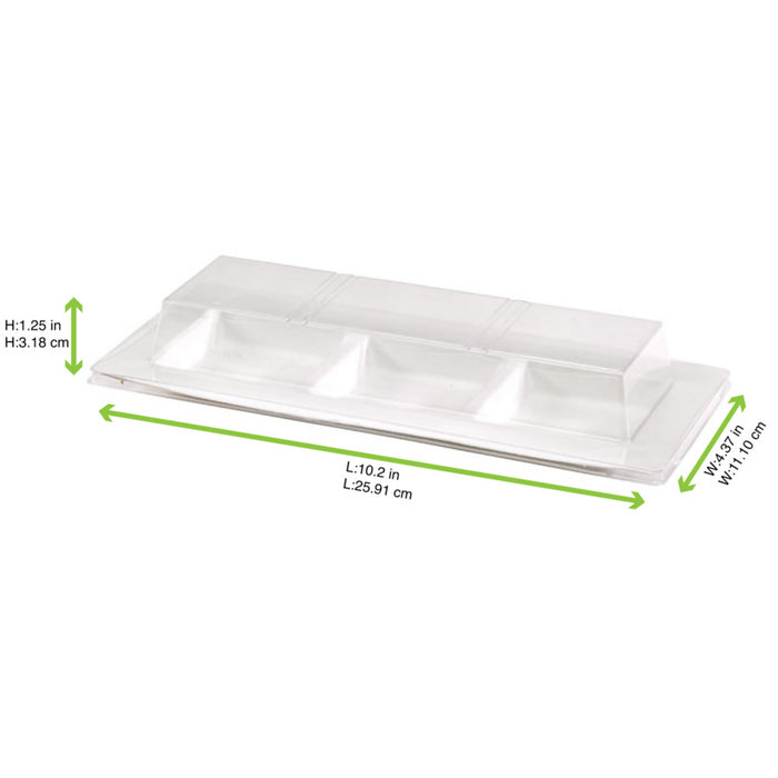 Tapa plana transparente PET para 210APU3 260x110mm A32mm - 50Uds