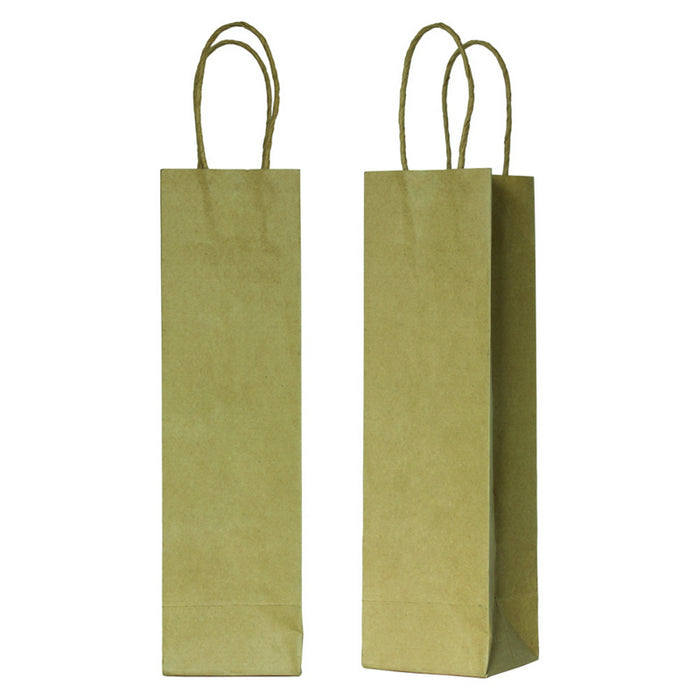 Bolsa de papel kraft con asas de cordel 390x80mm A140mm - 200Uds