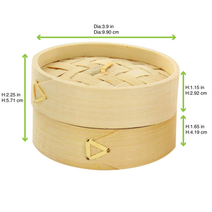 Mini Cocedor al vapor de bambú con tapa DIMYS Ø100mm A60mm - 100Uds