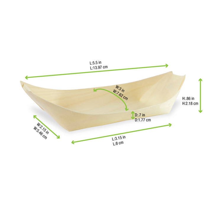 Barquilla de madera 145x75mm A20mm - 50Uds