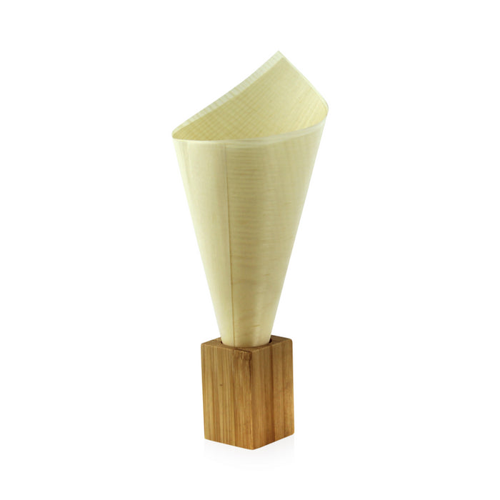 Soporte cono de bambú individual 30x30mm A55mm - 10Uds