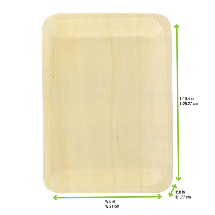 Bandeja rectangular de madera Scandinavia 265x215mm A20mm - 20Uds
