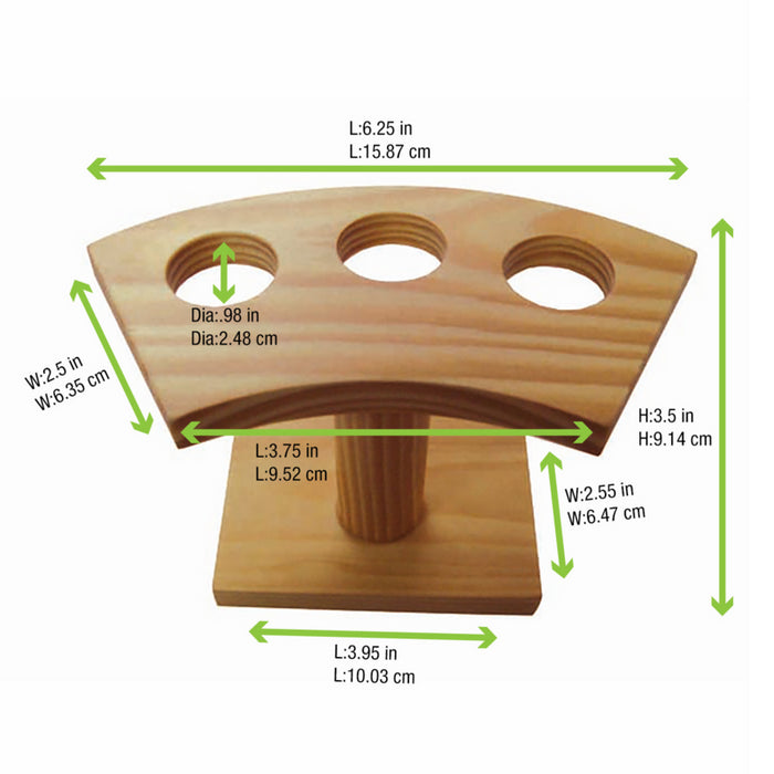 Soporte cono de bambú 3 agujeros 160x75mm A90mm - 10Uds