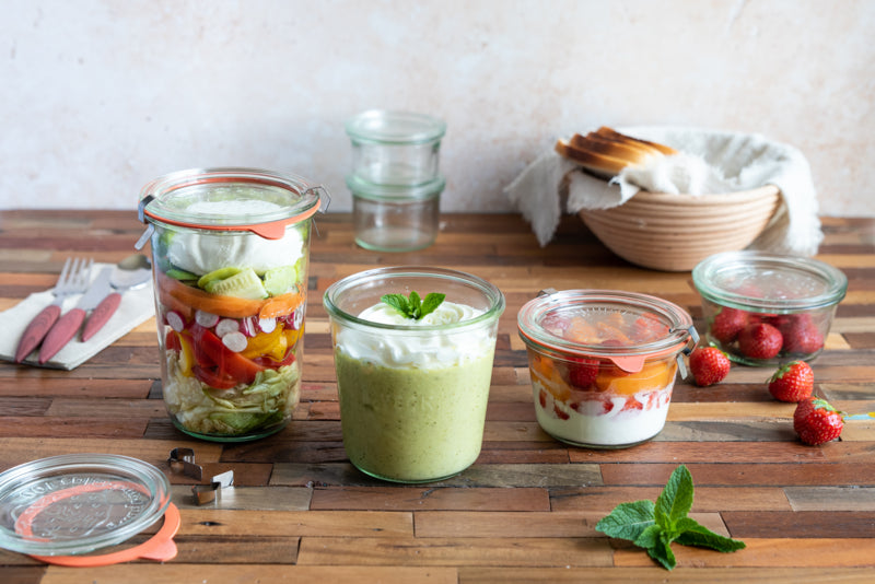 Tarro Bokocook de cristal WECK con tapa de cristal 850ml A150mm - 6Uds