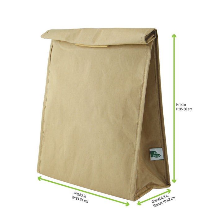 Bolsa de almuerzo isotérmica con cierre de velcro 245x120mm A350mm - 24Uds