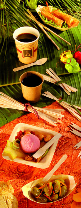 Palillos chinos de bambú empaquetados por 2 unidades A240mm - 100Uds