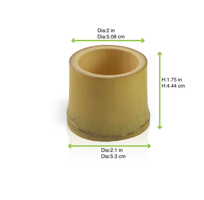 Vaso tubo de bambú para Sake SAPPORO 44ml A45mm - 20Uds
