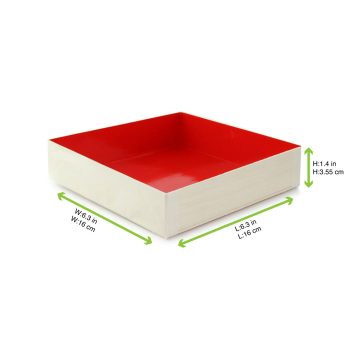 Caja de madera para 12 Macarrones 160x160mm A36mm - 100Uds