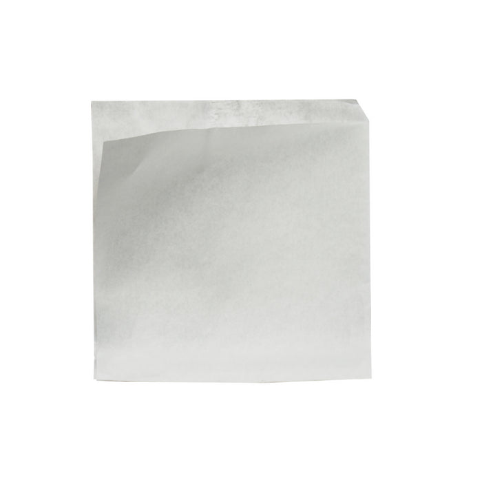 Bolsa de papel blanca antigrasa abierta por 2 lados 170x170mm - 1000Uds