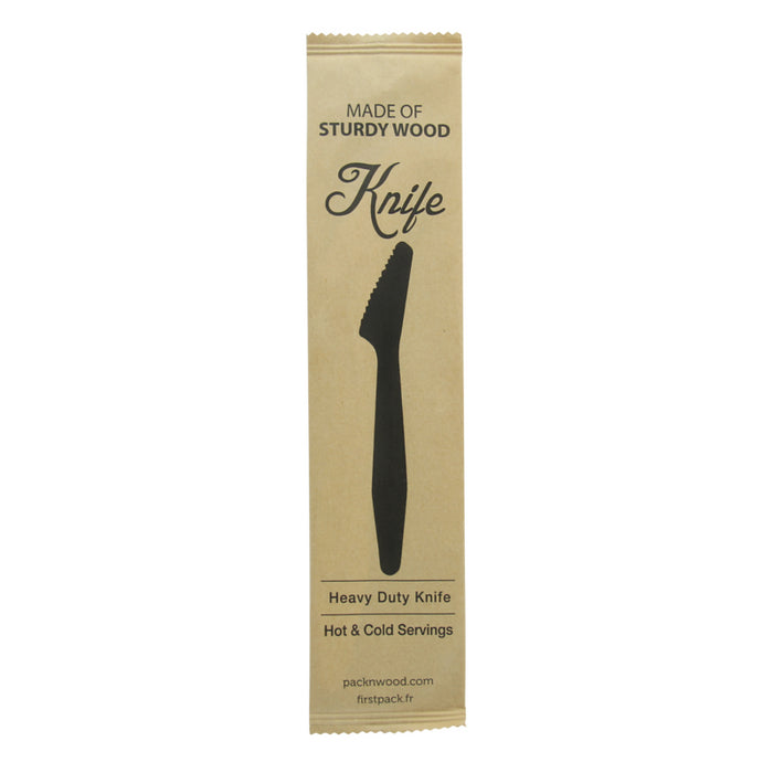 Cuchillo de madera HERCULES, con funda en papel kraft A185mm - 50Uds