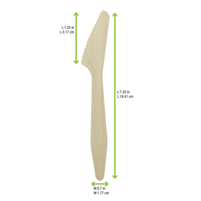 Cuchillo de madera HERCULES A185mm - 100Uds