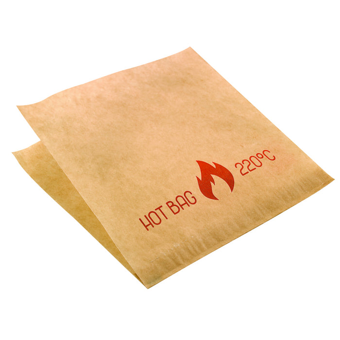 Bolsa de papel kraft para horno abierta en 2 lados 170x160mm - 200Uds